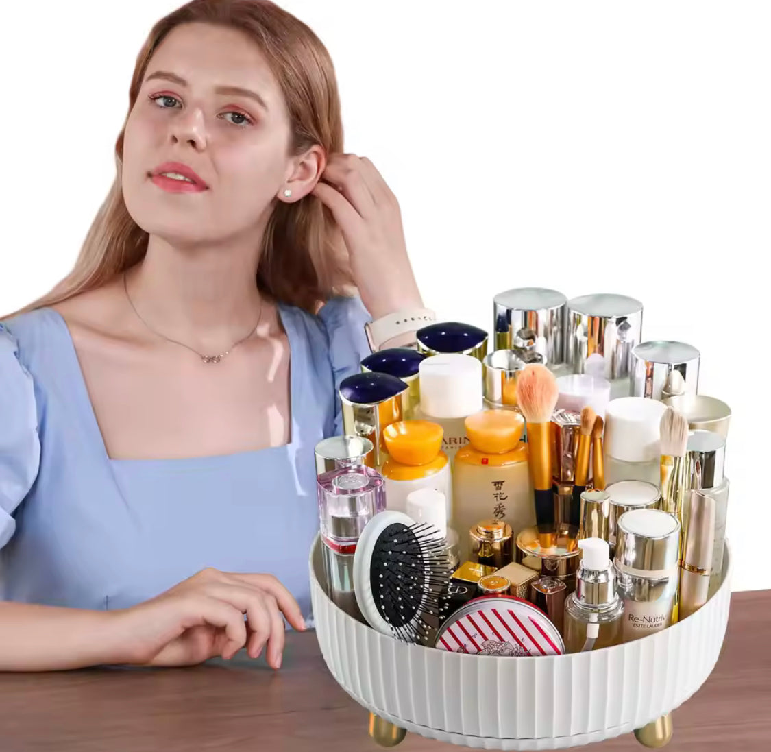 360° Rotating Cosmetic Perfume Organizer, Large Capacity Cosmetic Organizer, Cosmetic Organizer for Living Room Bedroom 360° Rotating Cosmetic Perfume Organizer, Large Capacity Cosmetic Organizer, Cosmetic Organizer for Living Room Bedroom